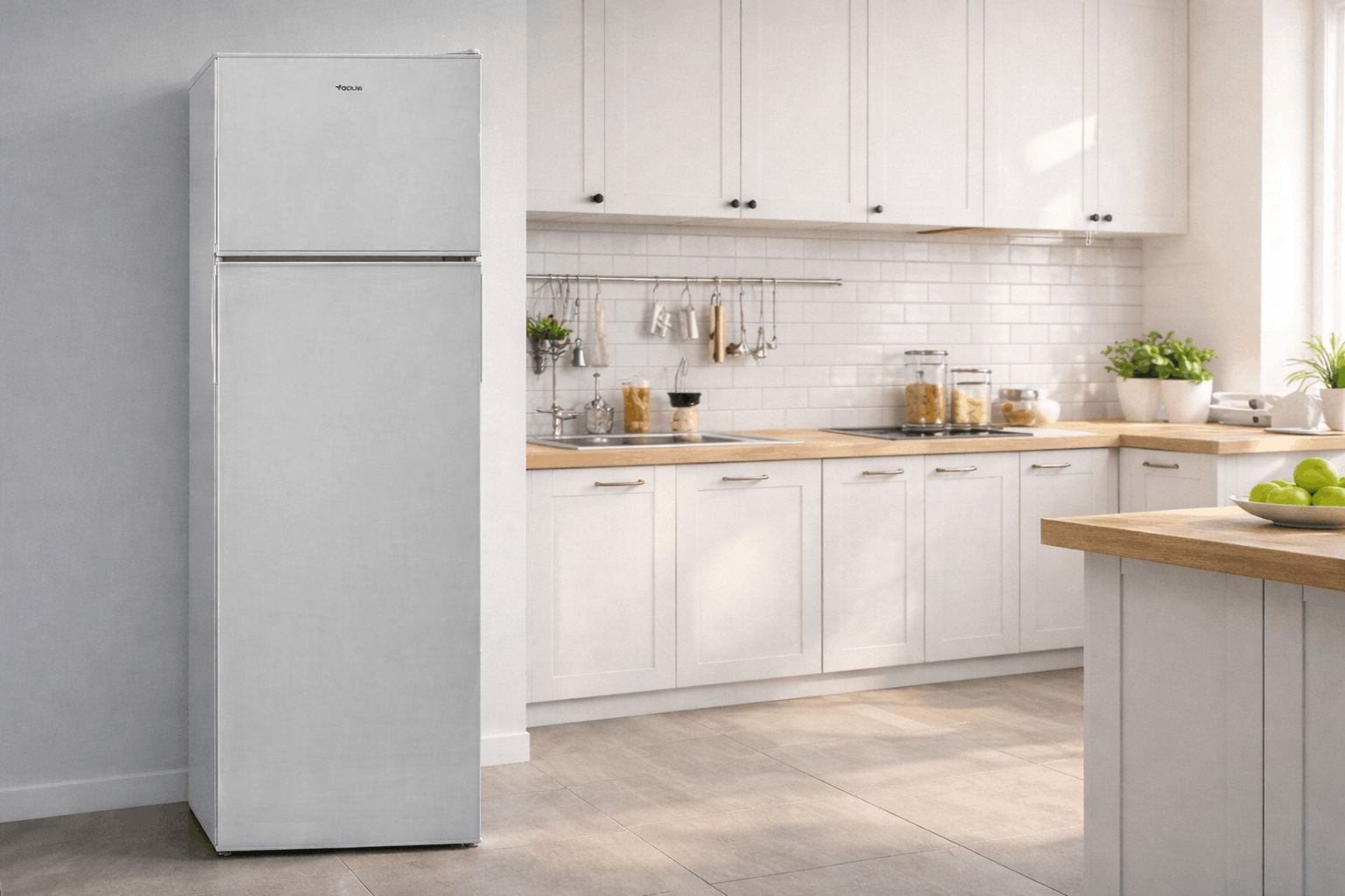 REFRIGERATEUR 2 PORTES LESS FROST 243L SILVER 55CM FOCUS